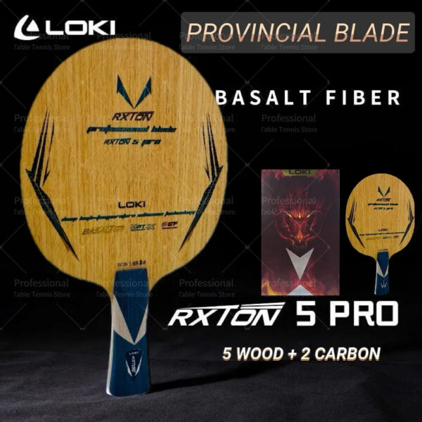 2eff5fa124fbead1 LOKI RXTON 5 Pro Province Table Tennis Blade Built-in Basalt Fiber Carbon 5 Wood 2 Carbon Ping Pong Racket Arc & Fast Attack