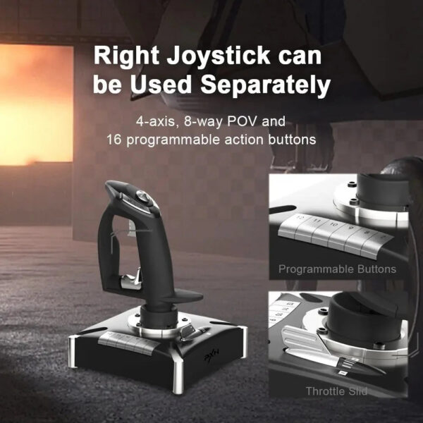 2f0007902decfb7c PXN 2119 PRO Flight Simulator Gamepad Vibration Controller Joystick for PC/Desktop PS4 Flight Joystick Game Controller