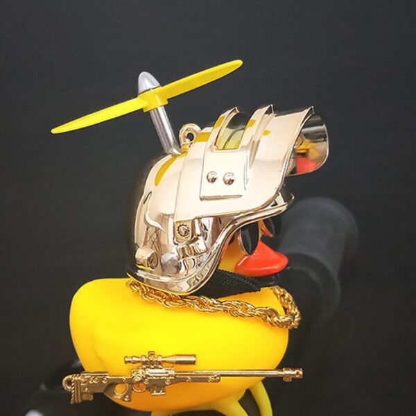 2f30a3f45da4c1ab Broken Wind Rubber Motor Yellow with Helmet Auto Accessories Duck In The Car Interior Decoration
