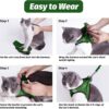 2f54d9e61bcb7c68 Cat Harness and Leash Set for Walking Escape Proof, Kitten Adjustable Small Large Lightweight Soft Vest Harness and Leash(Medium, Green)