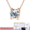 2f71318e53028234 GRA 1-2CT D Color Shiny Moissanite Diamond Pendant Chain for Women Sterling Sier Necklace Engagement Fine Jewelry
