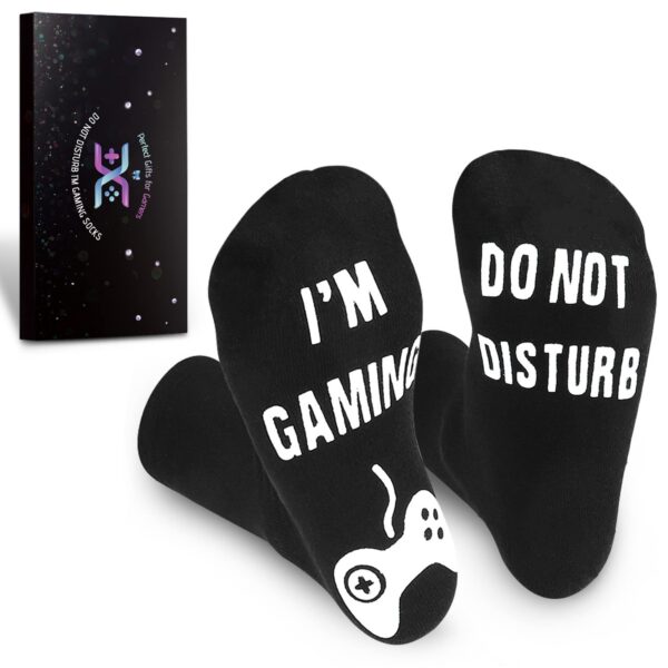 QAPIZM Do Not Disturb I'M Gaming Socks, Men Gifts Ideas Valentines Day Kids