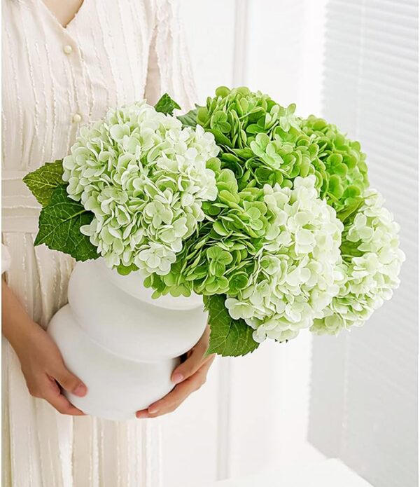2f819327e3dc8bc8 3PCS 22 inch Realistic Artificial Hydrangea Large Real Touch Flowers Artificial Flowers Dry Flowers Outdoor Wedding Christmas Office Family Party Living Room Table Decoration (Blue)