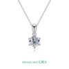 Smyoue D Color 0.5-5CT Moissanite Diamond Necklace for Women Round Pendant Birthday Gift S Sterling Sier Wedding Jewelry