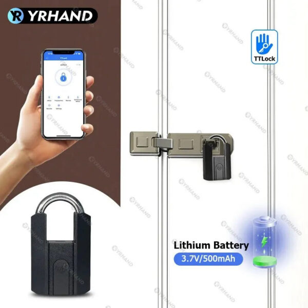 2f939c24f57ef2de IP67 TTLock Bluetooth APP Smart Padlock Fingerprint Lock Keyless Mini Bag with Aleax Google Home Electronic Door Lock