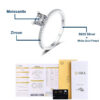 2f956e1791130154 NeeTim 1ct 2ct Princess Moissanite Engagement Ring for Women D VVS1 Dia Proposal Bridal Rings Sterg Sier Wedding Band