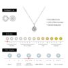 MODIAN 1 Carat D Color Round Bezel Setting Moissanite Pendant Necklace Sier Lab Diamond Women Jewelry With Certificate Box