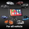 2f989cb29035a073 7" HD Double Din Car Stereo,Portable Wireless Touch Apple CarPlay and Android Auto Automatic Multimedia Player,Car Stereo with Mirror Link/USB/AUX/Siri/5.1Bluetooth/Navigation Screen