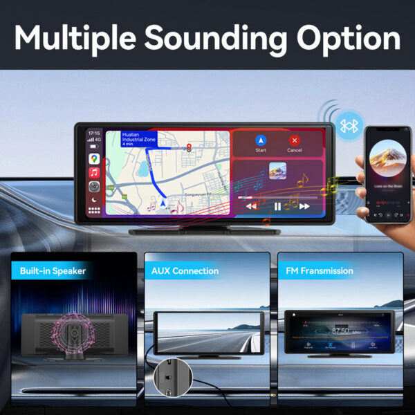 2fb486c10f650acc Universal Portable for Screen, Screen Wireless Stereo with Carplay Android Auto, Car Toucree