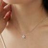 2fbdfbee7002802e GRA 1-2CT D Color Shiny Moissanite Diamond Pendant Chain for Women Sterling Sier Necklace Engagement Fine Jewelry
