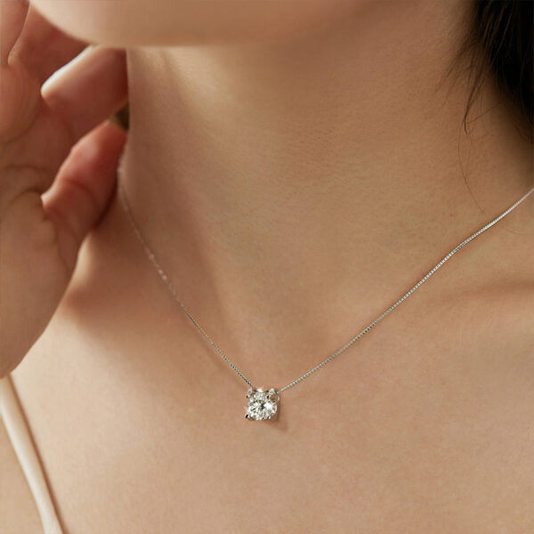 2fbdfbee7002802e GRA 1-2CT D Color Shiny Moissanite Diamond Pendant Chain for Women Sterling Sier Necklace Engagement Fine Jewelry