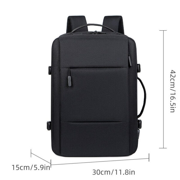 2fd3d6878f76ac52 Classic Travel Men Business School Expandable USB Bag Large Capacity Laptop Waterproof Fashion Backpack