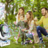 2025 Upgraded Version of the Bubble Machine with Remote Control, Automatic Rotation, and Rgb Lights, 1800Mah Rechargeable Battery, Type-C Charging, Suitable for Children, Weddings, Birthday Parties, and Outdoor Activities, Bubble Machine Does Not Include