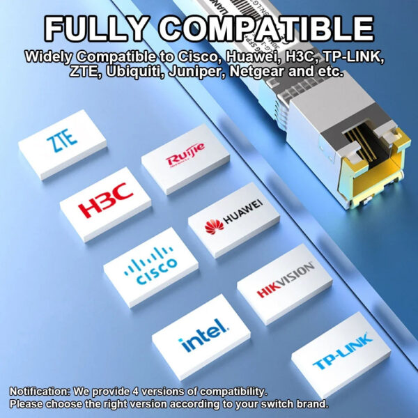 OPTFOCUS SFP+ 1G Module RJ45 Switch GBIC 100M Copper Compatible with Cisco Mikrotik Ethernet Switch FTTH SFP