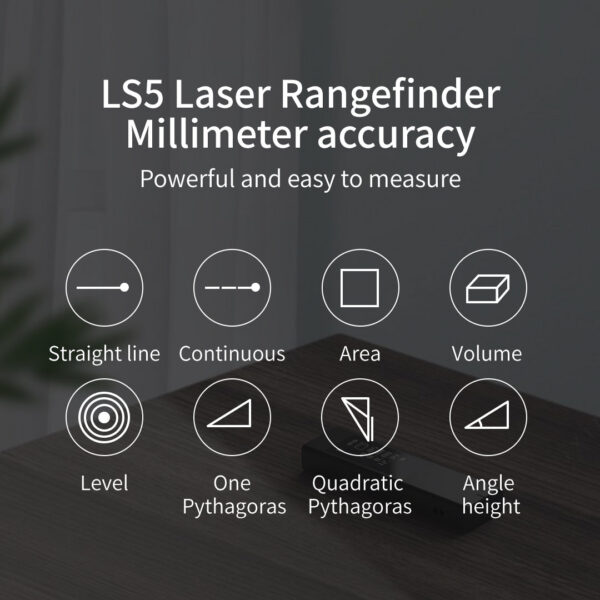 DUKA ATuMan LS5 Laser Rangefinder Distance Meter Touch Screen 40M Electric Digital Ruler Tape Measurement Tools Range Finder