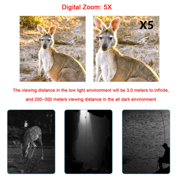 Binocular Infrared Night-Visions R18 1080P Day Night Use Photo Video Taking 5X Digital Zoom 300M Full Dark Viewing For hunting