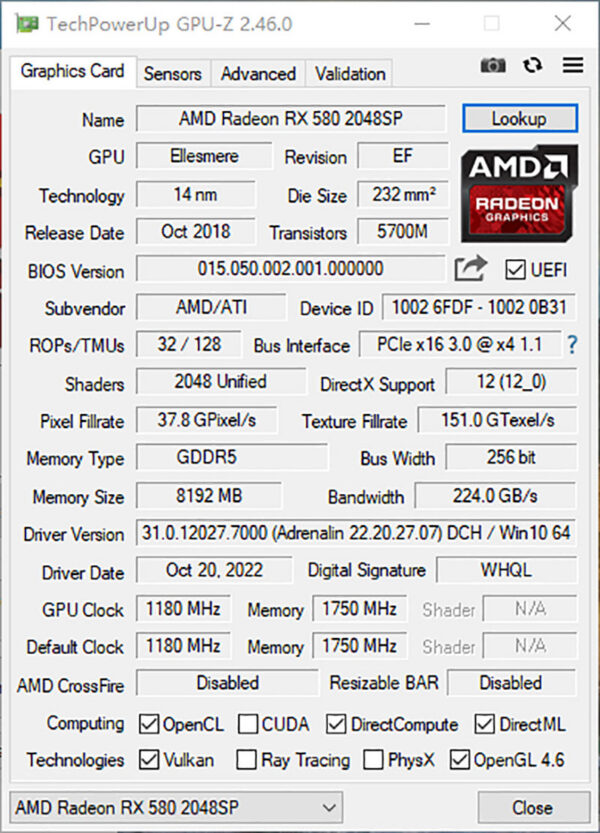 300b44461757bd5d MLLSE AMD RX 8GB 2048SP Graphics Card GDDR5 256Bit PCI-E 3.0 ×16 8Pin Radeon GPU Rx 580 Gaming Placa De Video