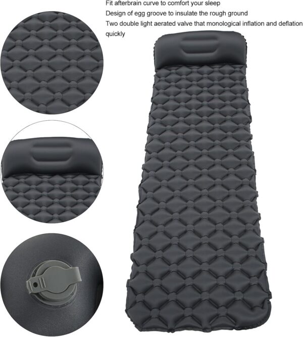 300ccc246a93c7d0 Outdoor Sleeping Mattress TPU Damp Proof with Pillow, Inflatable Camping Sleeping Pad, Lightweight and Portable for Backpacking