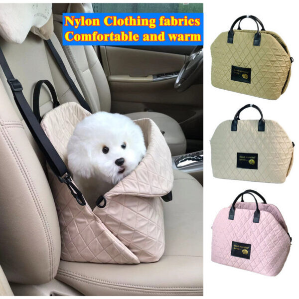 Portable Warm Kennel Carrier Bag Car Seat Control Nonslip Dog Carriers Safe, Puppy Cat Bed Chihuahua Pet Products