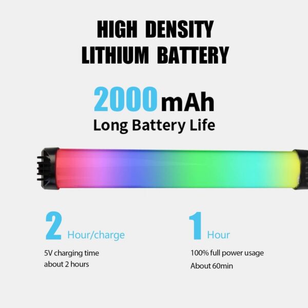Portable RGB Magnetic Photography Lighting Handheld LED Stick Lamp Vlog Fill Light For YouTube Video Picture Shooting