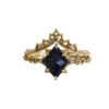 301b5c196565de69 Original New Vintage Court Style Lace Blue Crystal Micro Setting Diamond Stacking Ring Gold Plated Ladies Jewelry