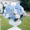 Auihiay 64pcs Silk Hydrangea Artificial Flowers, Artificial Hydrangea Flowers with Stems, Full Hydrangea Flowers for Wedding Centerpieces, Home, Garden, Party Decoration (Blue)