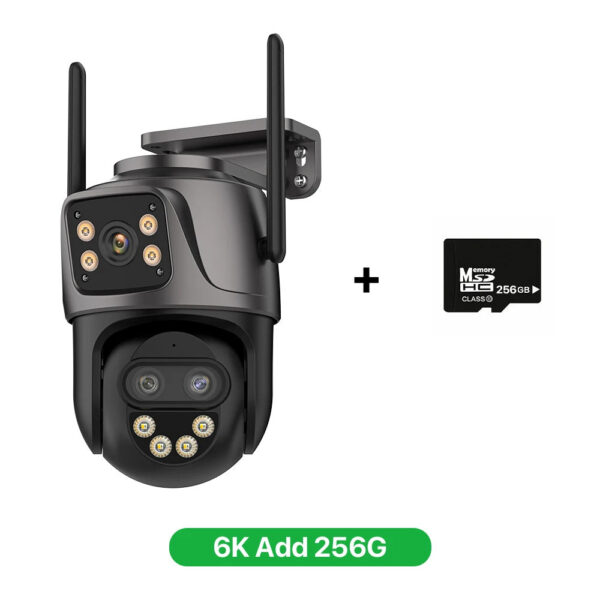 3020d52dc640d845 6K 9MP HD IP Camera Outdoor Three-Lens External WiFi Camera 4K 8MP Dual Screen Security PTZ Cam Auto Tracking Surveillance iCSee