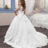 2024 New Teenager Bridesmaid Dress Kids Dresses for Girls Children Vintage Lace Princess Girl Party Wedding Evening Formal Gown