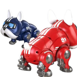 302eeba944100ca2 V01Violent With Movable Head Limbs Music Robot Toy Red And Blue Children's Intelligent nical Dog Electronic Pet