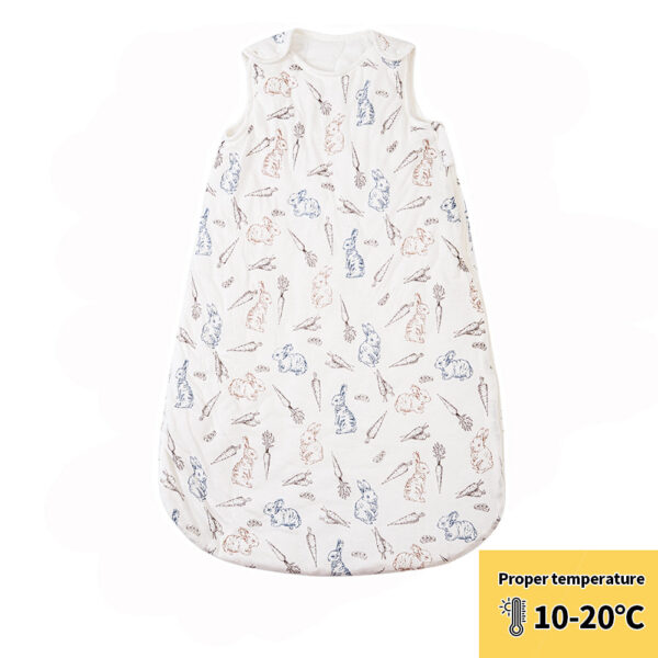 Elinfant Sleeveless Soft Newborn Baby Sleeping Bag Bamboo Cotton Warm Wearable Blanket Winter Print Vest Sleep Sack