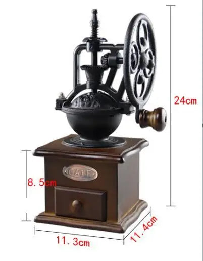303de97d5548f0cd Classical Wooden Manual Coffee Grinder Coffee Bean Spice Mill
