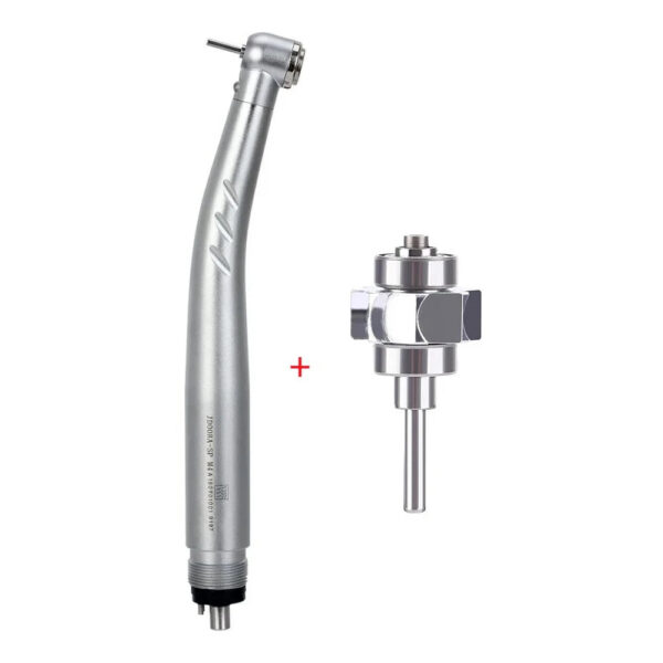 2/4 Holes Azdent Dental LED High Speed Handpiece E-generator Integrated Standard Head Push Button 3 Water Spray JD008A-SP