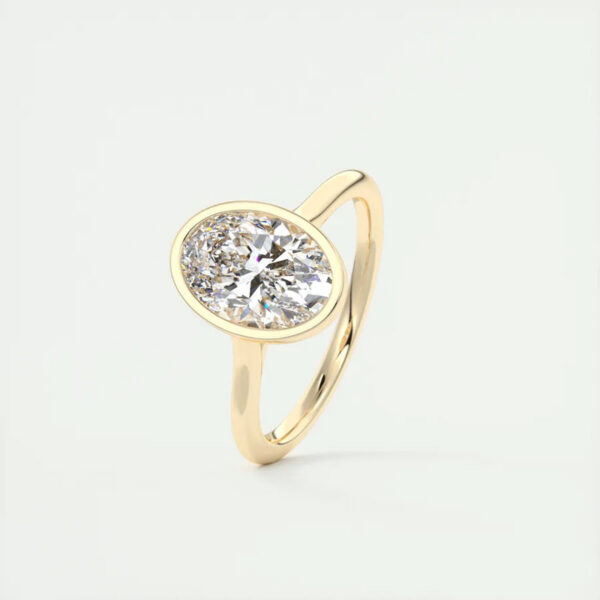 30441eb42390683b Original Sterling Sier Solitaire Oval Cut 5A Zirconia Lab Diamond 14k Gold Plated Wedding Engagement Ring Jewelry