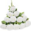Artificial Rose Flower Dusty Rose Flower Silk Flowers 12 pcs with Long Stem Silk Roses Bouquet for Wedding Bridal Shower Party Home Decoration