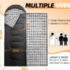 3060d55104e00fda MEREZA Flannel Sleeping Bag for Adults XL, Large Wide Sleeping Bags for Camping Mens Warm Cotton Sleeping Bag 4 Season Warm & Cool Weather