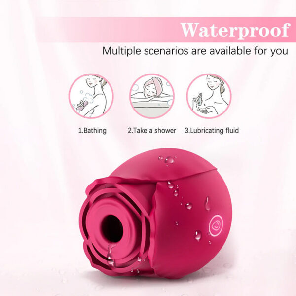 Powerful Sucking Rose Vibrator Toy Women Vacuum Stimulator Oral Nipple Clit Sucker Toys Goods for Female Adults
