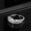 309db2c8231106b8 KNOBSPIN 5 Stones 3.6CT D Color Moissanite Rings for Women Sparkling Diamonds with Certificates Sterling Sliver Wedding Ring