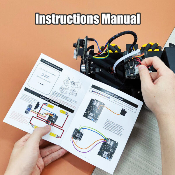 ESP32 Robot Starter Kit For Arduino Programming with Camera and Codes Learning Develop Skill Full Version Smart Automation Set