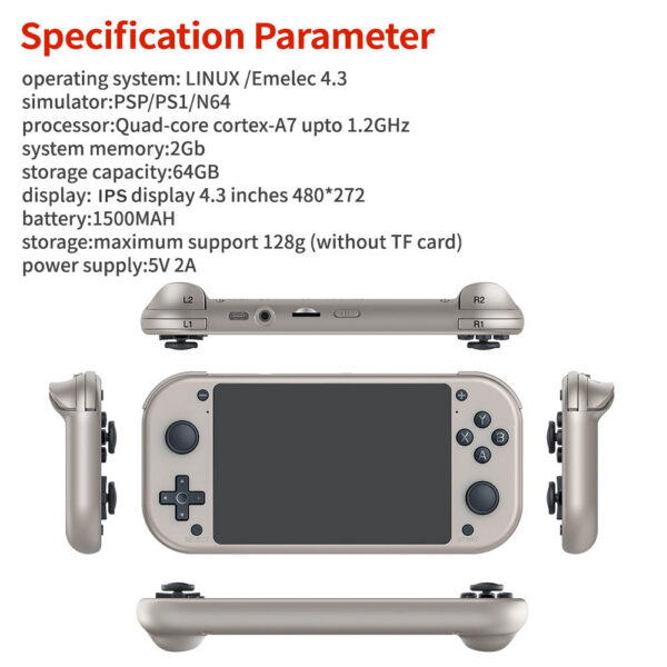 30afbb3cf4ae8af8 BOYHOM M17 Retro Handheld Game Console Open Source Linux System 4.3 Inch IPS Screen Portable Pocket Video Player 64GB