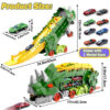 New product folding dinosaur Transporter Car Toys compeve game roll to eat & store die-cast cars（Come with2 Metal Cars）
