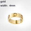 30ddbd0bdc2b1db3 Classics Love Ring designer women 4mm 5mm 6mm Gold Plated With diamonds Designer for lovers Wedding ring Anniversary Jewelry gift with box