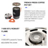 Widesea Camping Cooking System with Heat Exchanger Outdoor Gas Stove Burner Tourist Coffee Pot Cup Cookware Tableware Tourism