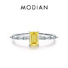 30e1ee7ed5313e95 MODIAN Real 925 Sterling Silver Exquisite Sparkling Emerald Cut Pink Yellow Zirconia Ring For Women Wedding Luxury Fine Jewelry