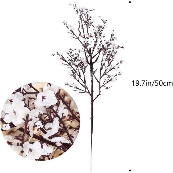 30fe2d7682d4db41 Momkids 6 Pcs Babys Breath Bulk Artificial Faux Silk Flower Gypsophila Bouquet Winter Real Touch Fake Floral for Office Kitchen Wedding Restaurant Centerpieces Christmas Party Decor (White)