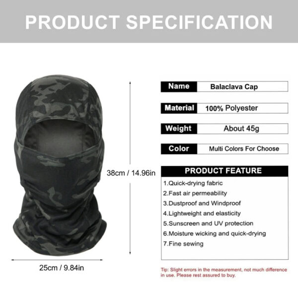 31027c9904460bc9 Camouflage Balaclava Hat Cycling Full Face Mask Outdoor Sports Hunting Hiking Ski Mask motorcycle Helmet Inner Cap
