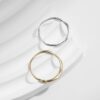 MODIAN 925 Sterling Silver Simple Geometric Line Twisted Ring Trendy Stackable Gold Color Fine Jewelry For Women Party Gifts