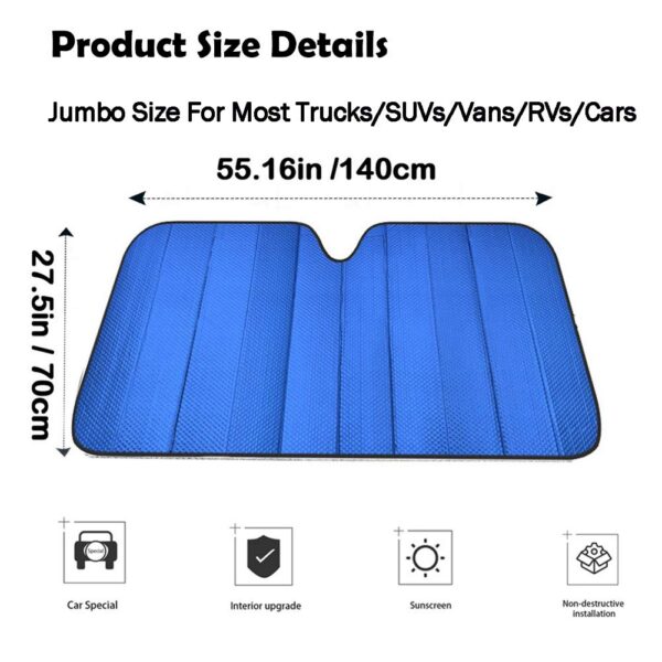 Windshield Sunshade Car Foldable UV Ray Reflector Auto Front Window Sun Shade Vi