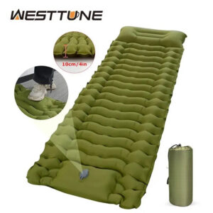 311a3541a8f6bf57 WESTTUNE Outdoor Camping Inflatable Mattress Thicken Sleeping Pad with Built-in Pillow & Pump Air Mat for Travel Hiking Climbing