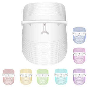 312f6445b0e40378 L E D Face Mask Light Therapy, 7 Colors Therapy Mask, Red & Blue for Face, Skin Care, Portable Rechargeable