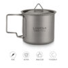 Titanium Outdoor Portable Camping Picnic Water Cup Mug with Foldable Handle 300ml 350ml 450ml 550ml 650ml / 750ml